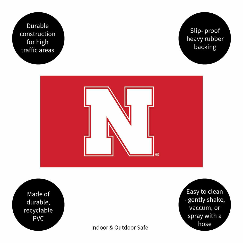 Full Color PVC Mat, 16" x 28", University of Nebraska, Collegiate
