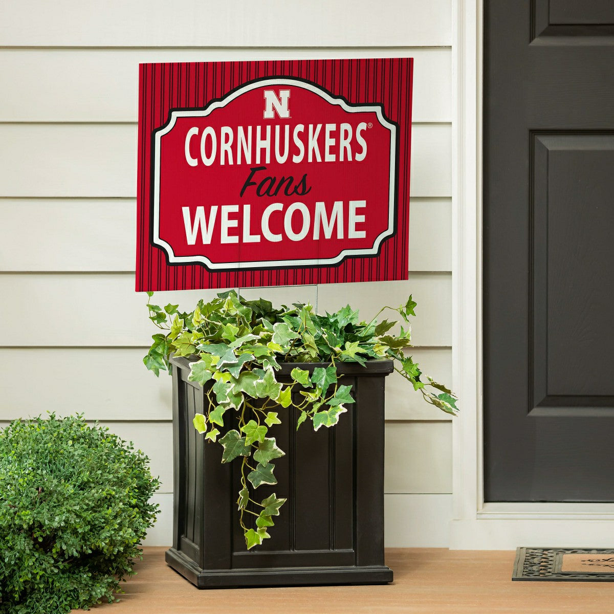 University of Nebraska Coroplast Yard Sign, "Fans Welcome", Collegiate, Home