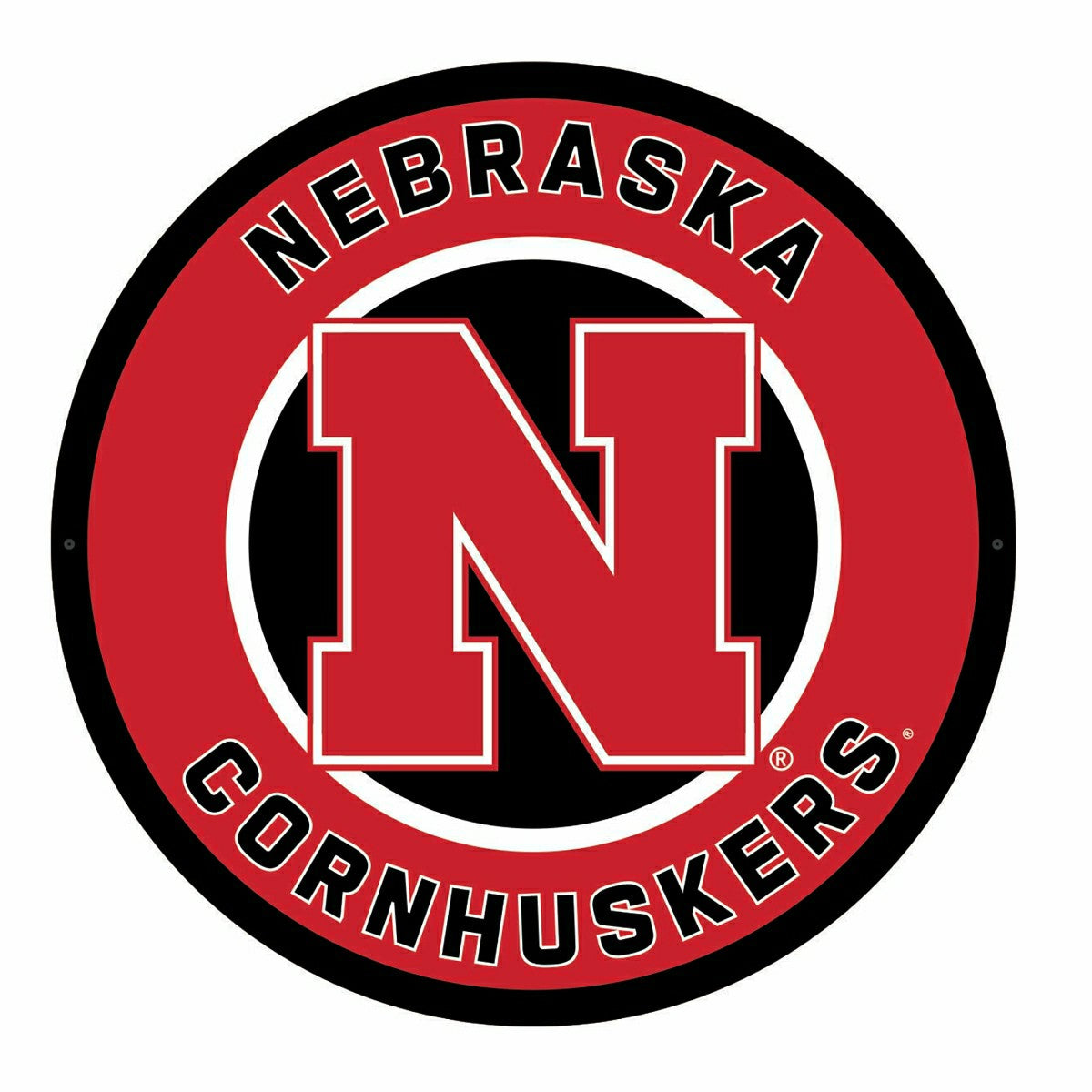 LED Wall Decor, Round, University of Nebraska, Collegiate, Home