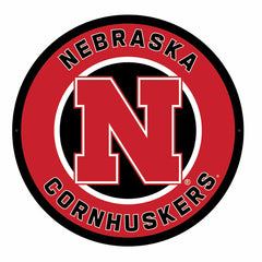 LED Wall Decor, Round, University of Nebraska, Collegiate, Home