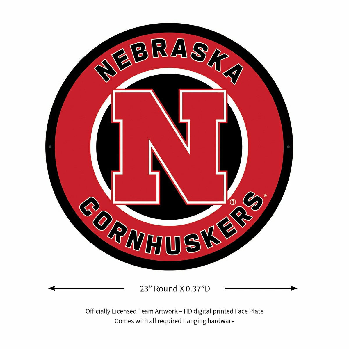 LED Wall Decor, Round, University of Nebraska, Collegiate, Home
