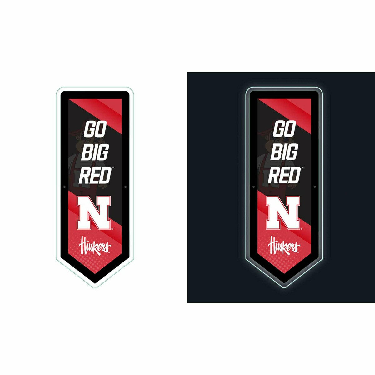LED Wall Decor, Pennant, University of Nebraska, Collegiate, Home