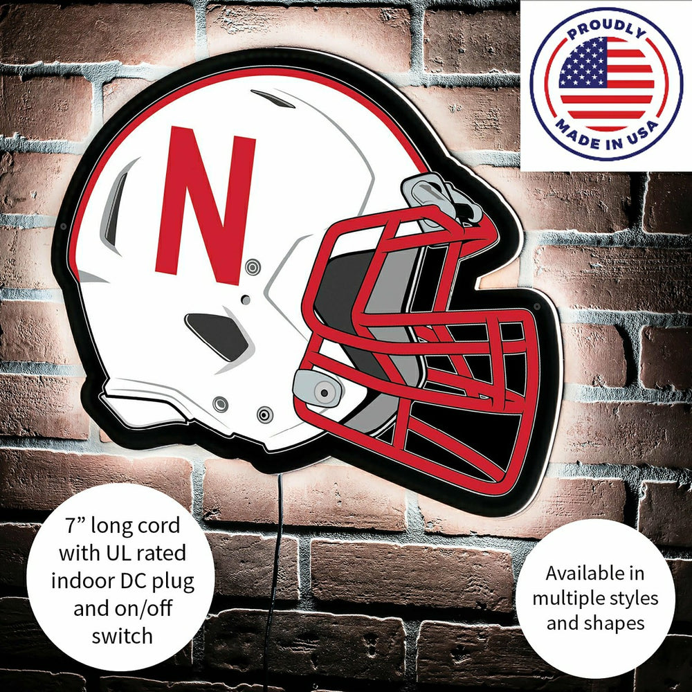 LED Wall Decor, Helmet, University of Nebraska, Collegiate, Home