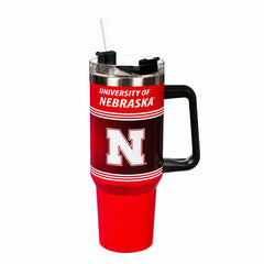 40oz Stainless Steel Canyon Cup w/ Straw, University of Nebraska, Collegiate, Home