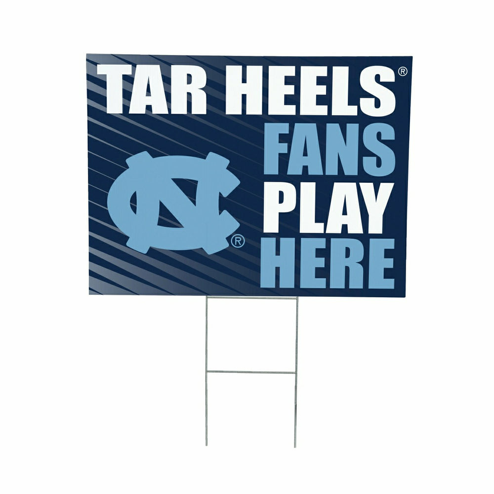 University of North Carolina Coroplast Yard Sign "Fans Play Here", Collegiate, Home
