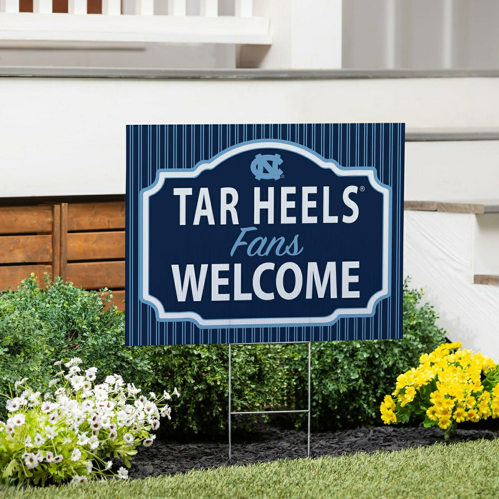 University of North Carolina Coroplast Yard Sign, "Fans Welcome", Collegiate, Home