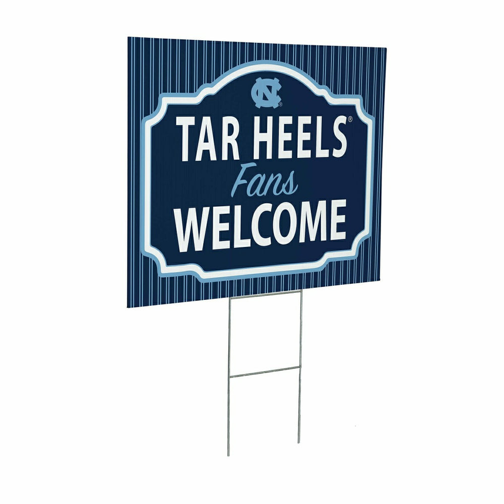 University of North Carolina Coroplast Yard Sign, "Fans Welcome", Collegiate, Home