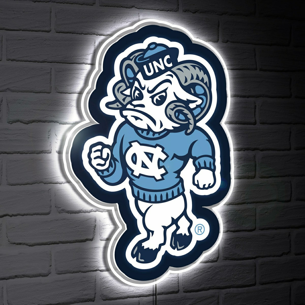 LED Wall Decor, Glazelite, College Mascot, University of North Carolin, Collegiate, Home