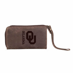 Wristlet Wallet, Brown, University of Oklahoma, Collegiate, Home