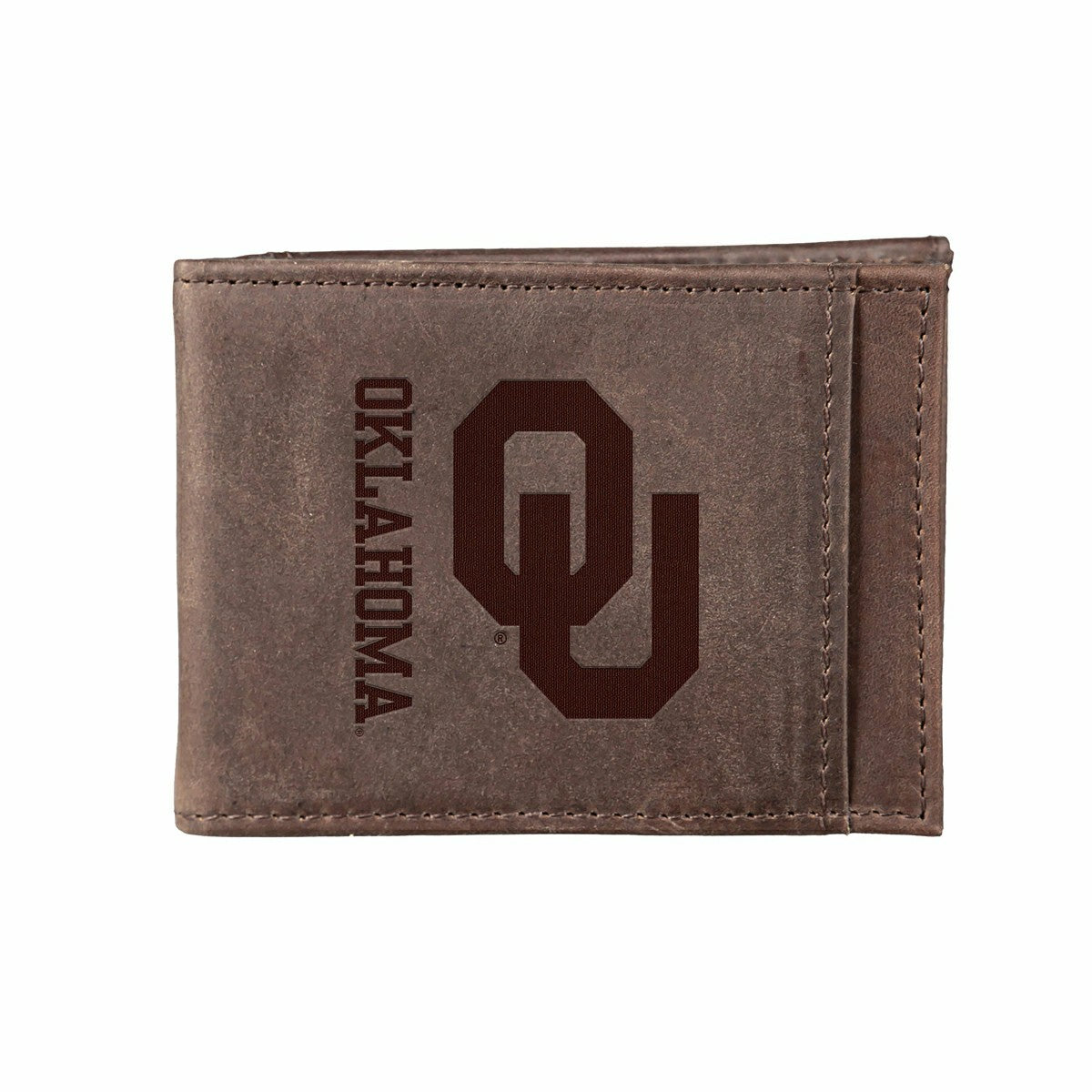 Front Pocket Wallet w/ RFID Blocking, University of Oklahoma, Brown, Collegiate, Home