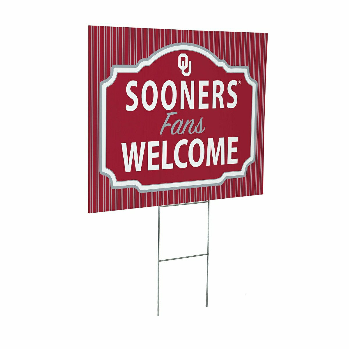 University of Oklahoma Coroplast Yard Sign, "Fans Welcome", Collegiate, Home