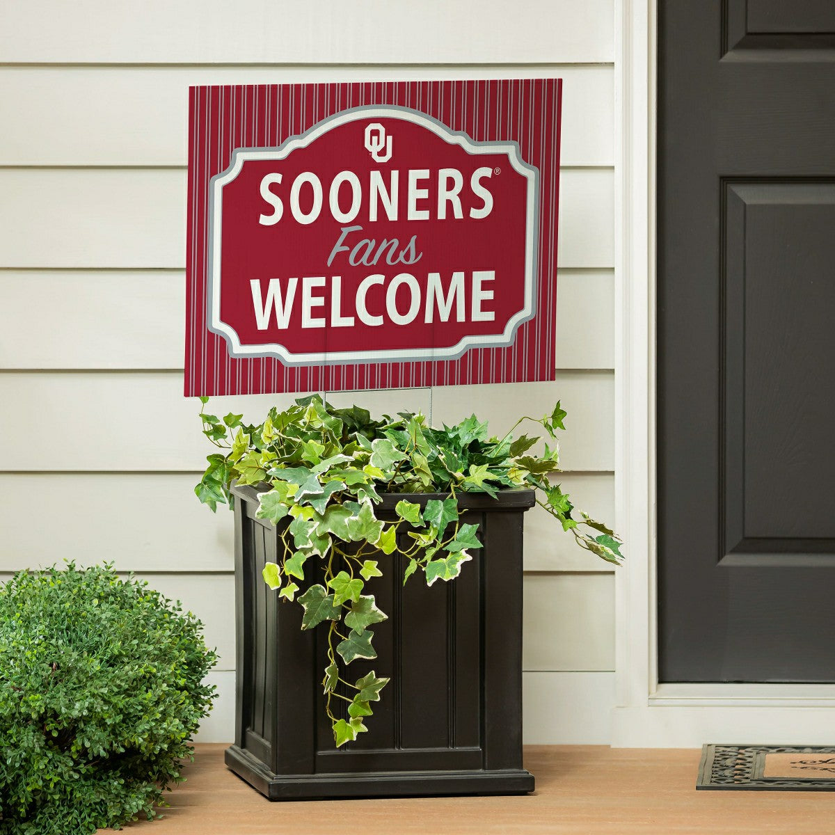 University of Oklahoma Coroplast Yard Sign, "Fans Welcome", Collegiate, Home