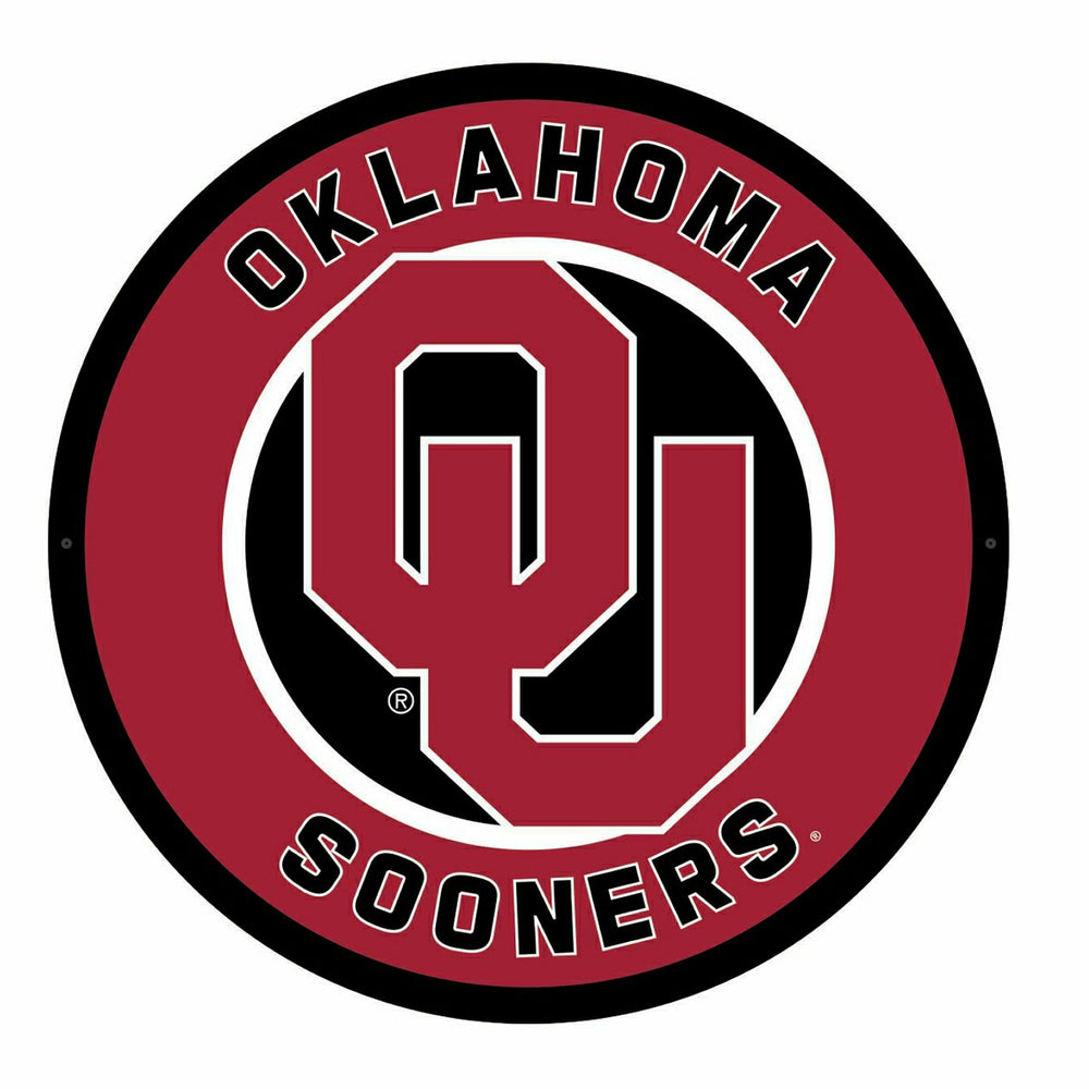 LED Wall Decor, Round, University of Oklahoma, Collegiate, Home