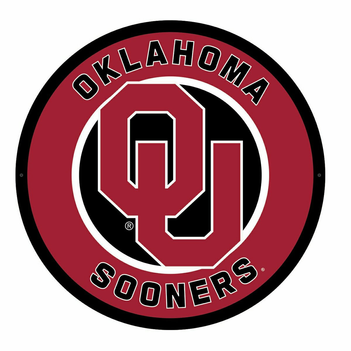 LED Wall Decor, Round, University of Oklahoma, Collegiate, Home