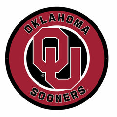 LED Wall Decor, Round, University of Oklahoma, Collegiate, Home