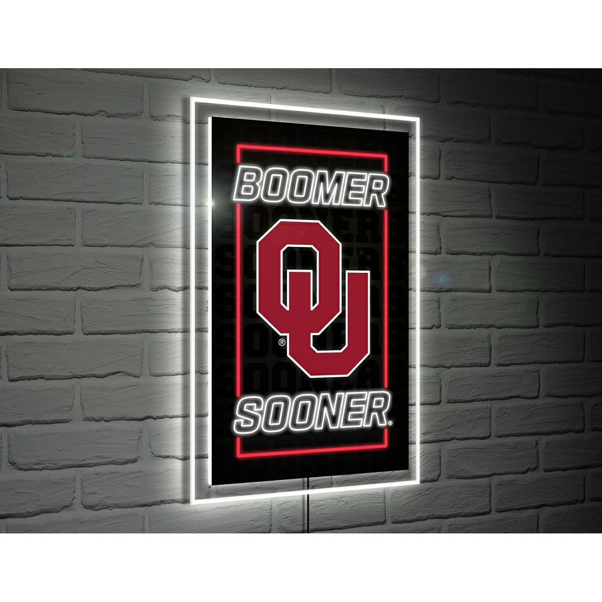 University of Oklahoma College Rectangle Neolite LED Decor, Collegiate, Home