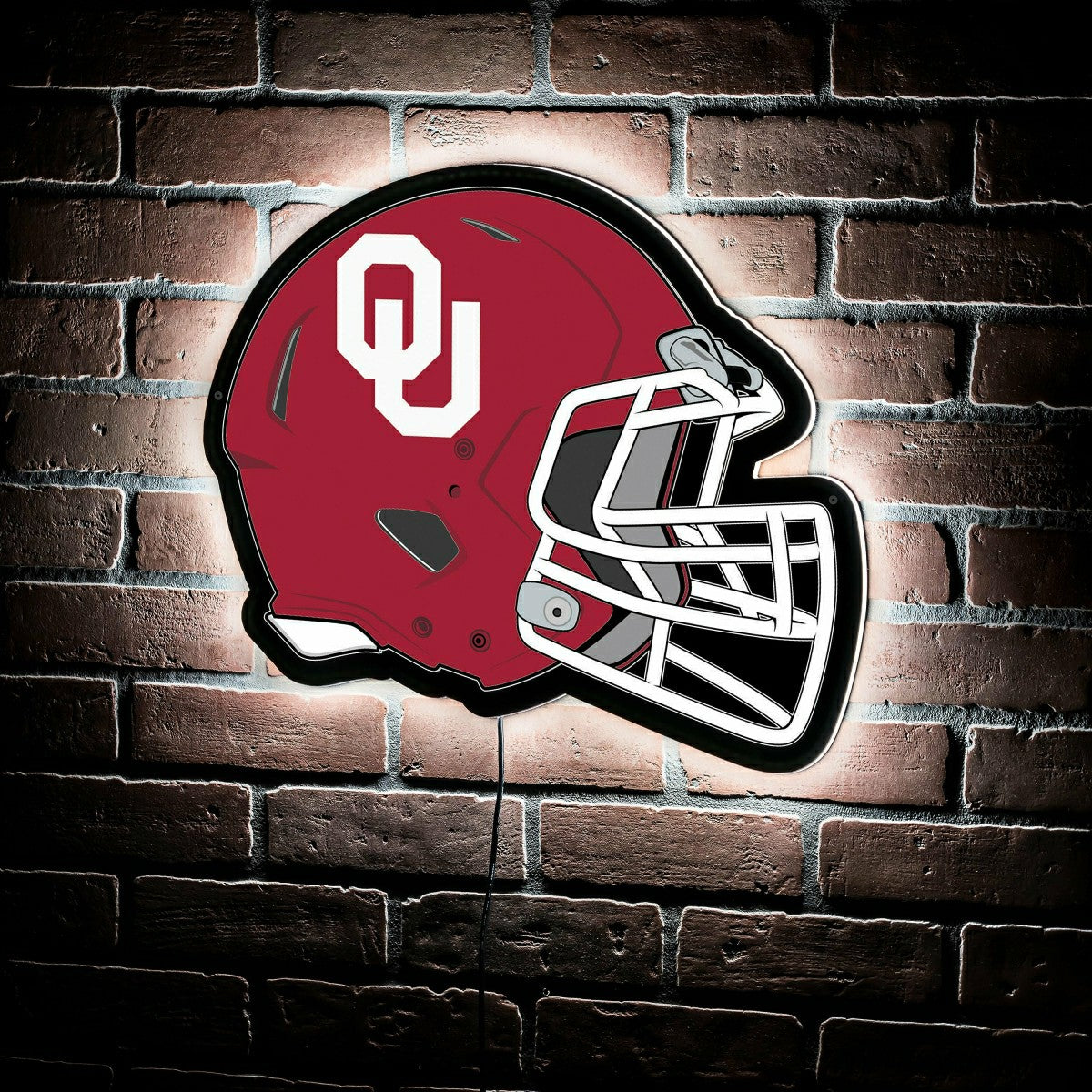LED Wall Decor, Helmet, University of Oklahoma, Collegiate, Home