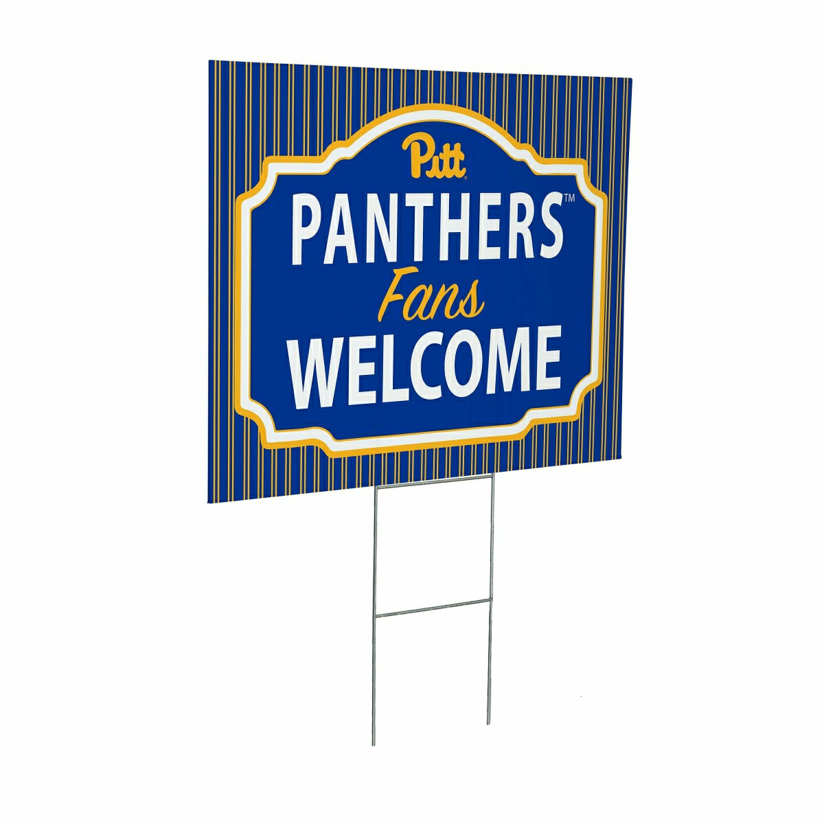 University of Pittsburgh Coroplast Yard Sign, "Fans Welcome", Collegiate, Home
