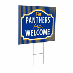 University of Pittsburgh Coroplast Yard Sign, "Fans Welcome", Collegiate, Home