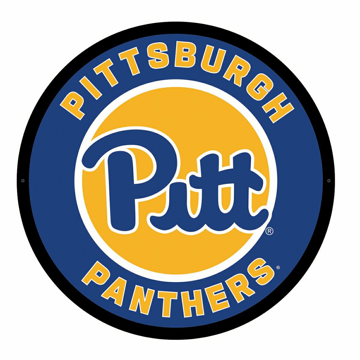 LED Wall Decor, Round, University of Pittsburgh, Collegiate, Home
