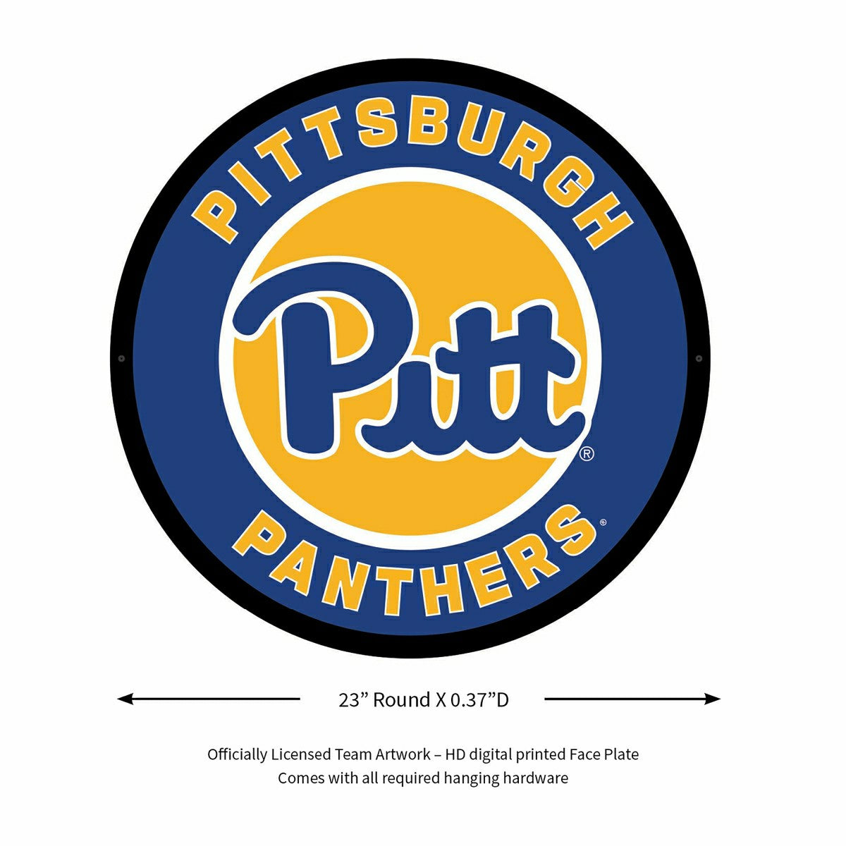 LED Wall Decor, Round, University of Pittsburgh, Collegiate, Home