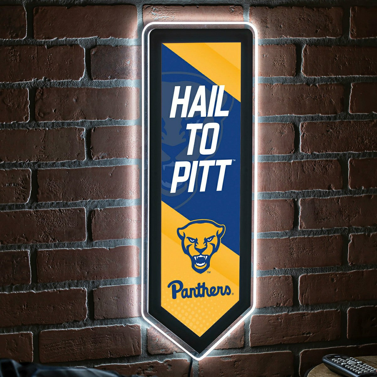 LED Wall Decor, Pennant, University of Pittsburgh, Collegiate, Home