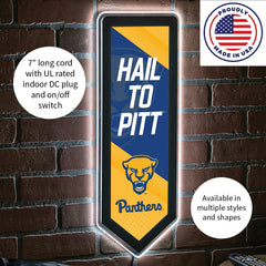 LED Wall Decor, Pennant, University of Pittsburgh, Collegiate, Home