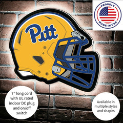 LED Wall Decor, Helmet, University of Pittsburgh, Collegiate, Home