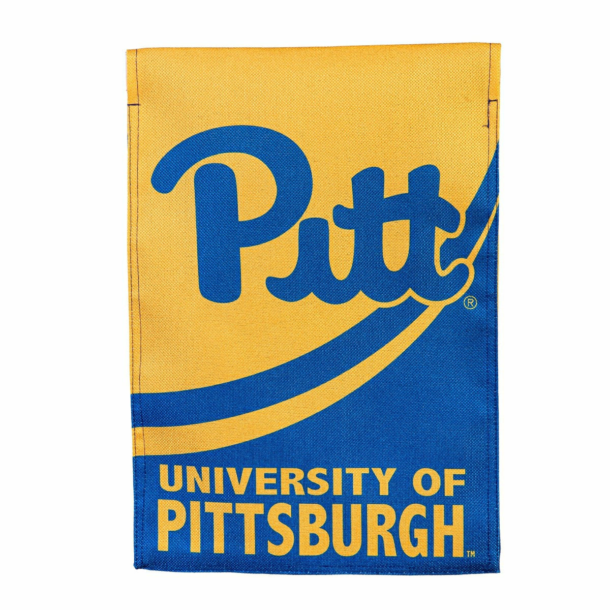 University of Pittsburgh Burlap Flag GDN Size, Collegiate, Home