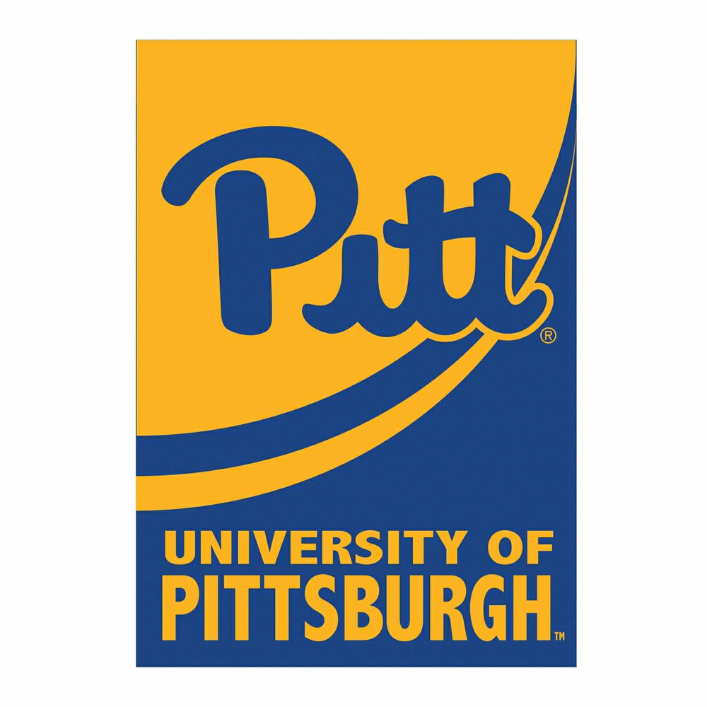 University of Pittsburgh Burlap Flag House Size, Collegiate, Home
