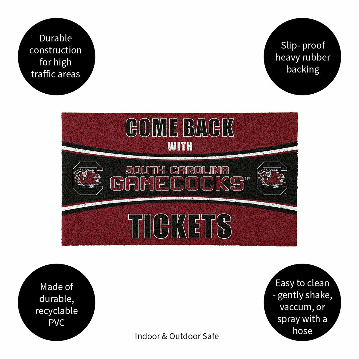 28" x 16" PVC Trapper Mat, Come Back with Tickets, University of South, Collegiate