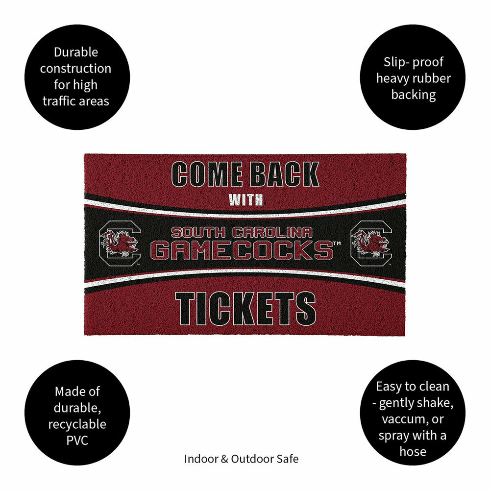 28" x 16" PVC Trapper Mat, Come Back with Tickets, University of South, Collegiate