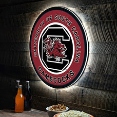LED Wall Decor, Round, University of South Carolina, Collegiate, Home