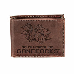 University of South Carolina, Bi-Fold Wallet, Brown, CH, 100% Genuine , Collegiate, Home