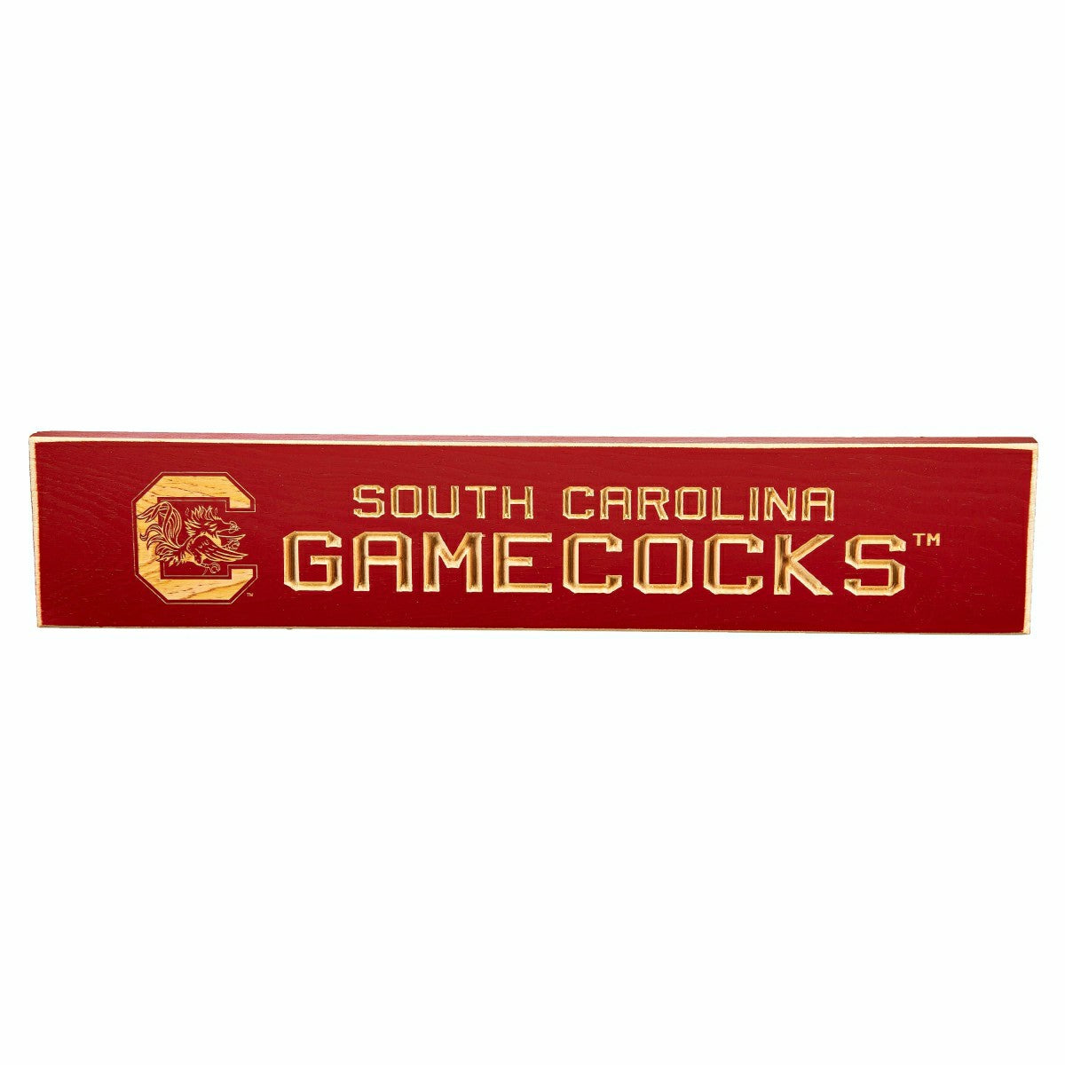 University of South Carolina Engraved Wood Sign, 3.5" x 18", Collegiate, Home