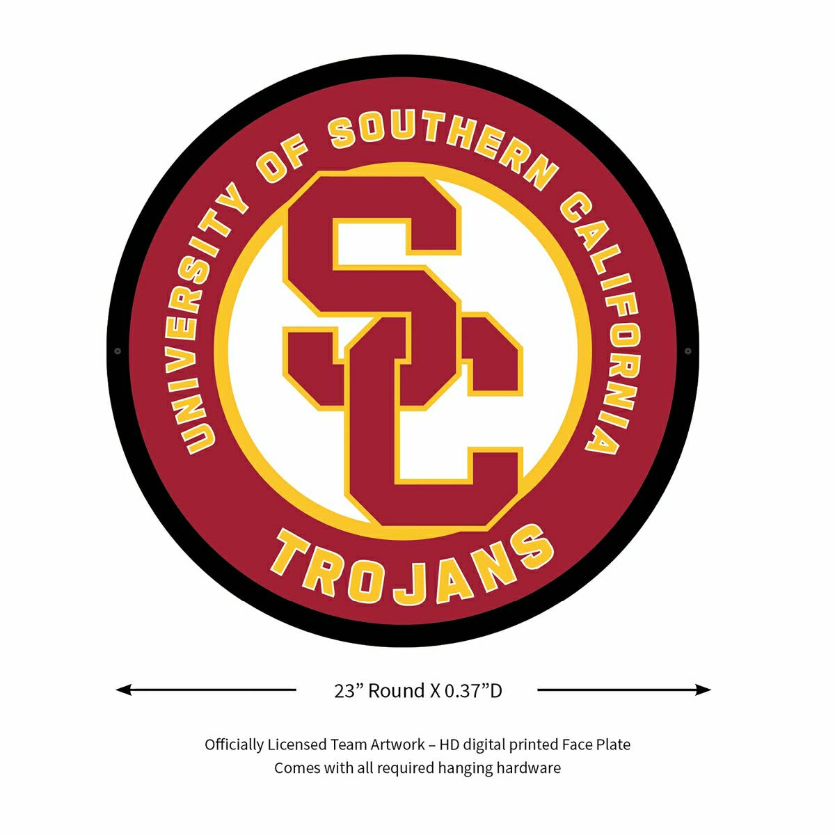 LED Wall Decor, Round, University of Southern California, Collegiate, Home