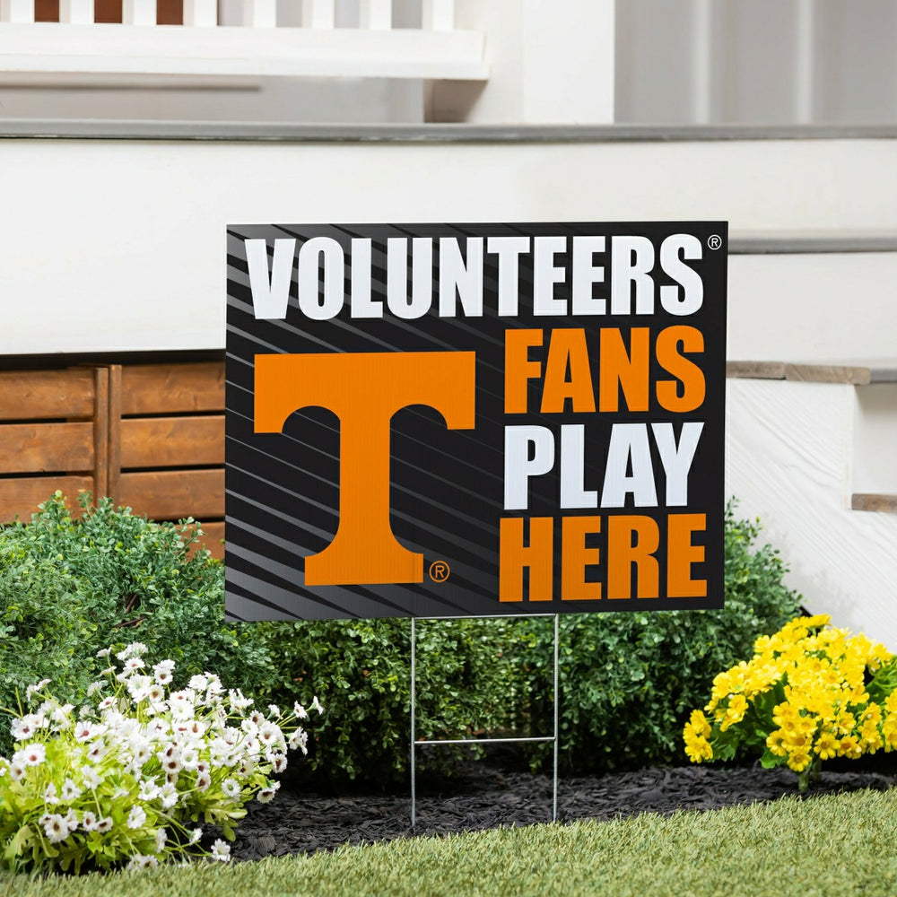University of Tennessee Coroplast Yard Sign "Fans Play Here", Collegiate, Home