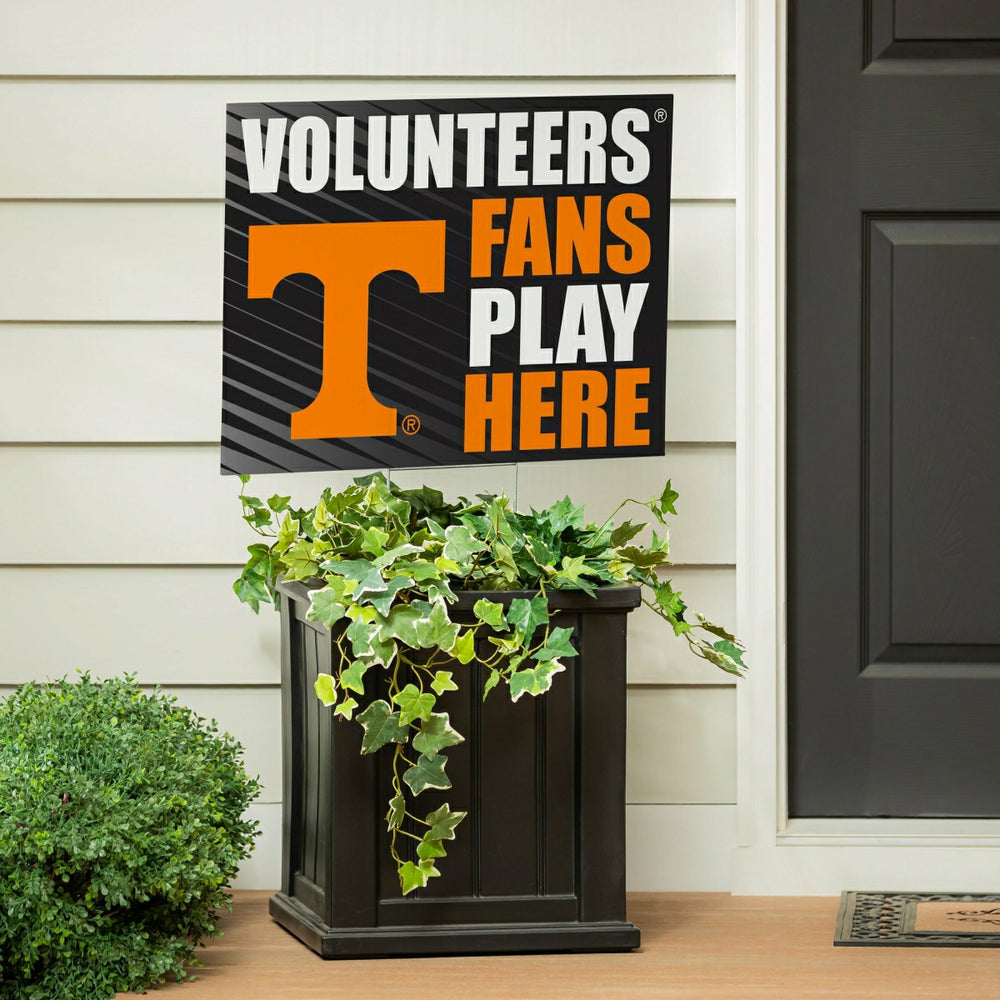 University of Tennessee Coroplast Yard Sign "Fans Play Here", Collegiate, Home