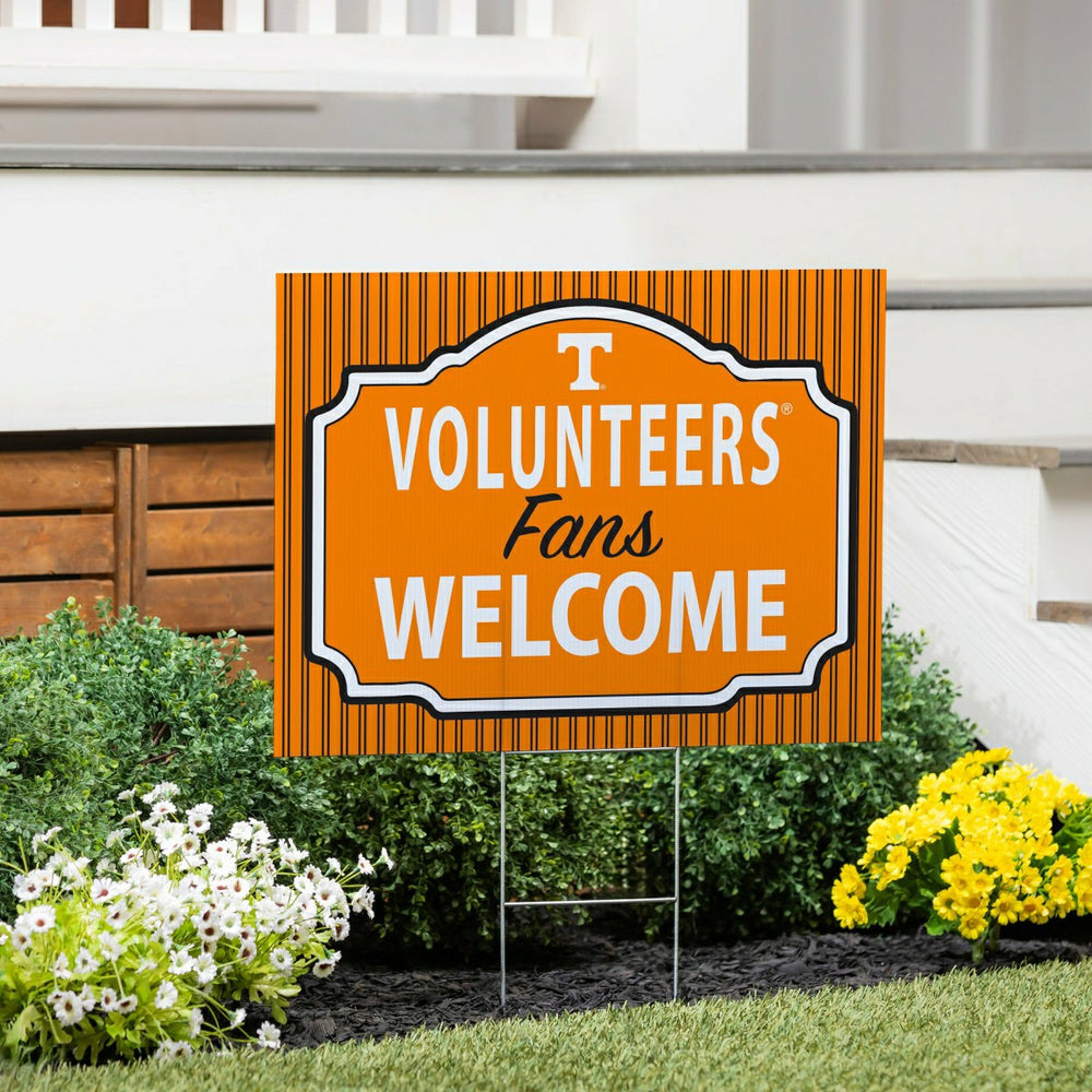 University of Tennessee Coroplast Yard Sign, "Fans Welcome", Collegiate, Home