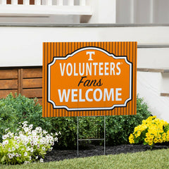 University of Tennessee Coroplast Yard Sign, "Fans Welcome", Collegiate, Home