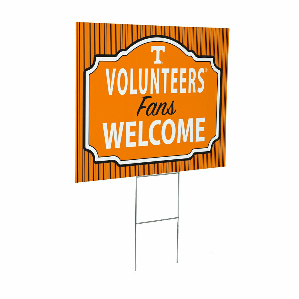 University of Tennessee Coroplast Yard Sign, "Fans Welcome", Collegiate, Home