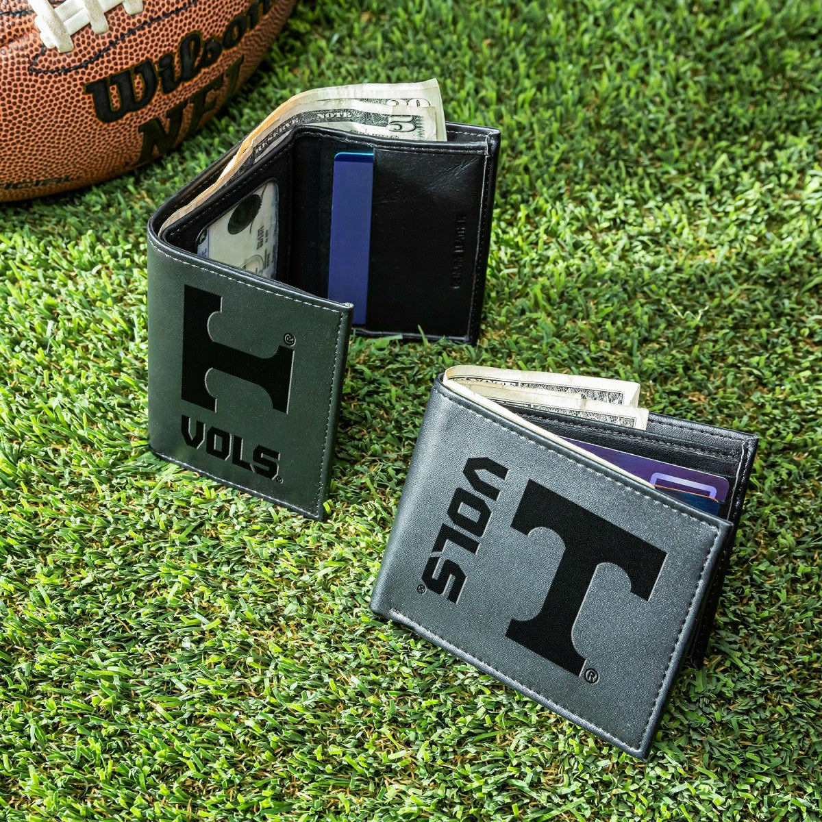 University of Tennessee, Bi-Fold and Tri-Fold Wallet Gift Set, Black, Collegiate, Home