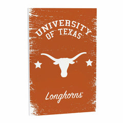University of Texas Wood Wall Sign, 16x24, Collegiate, Home