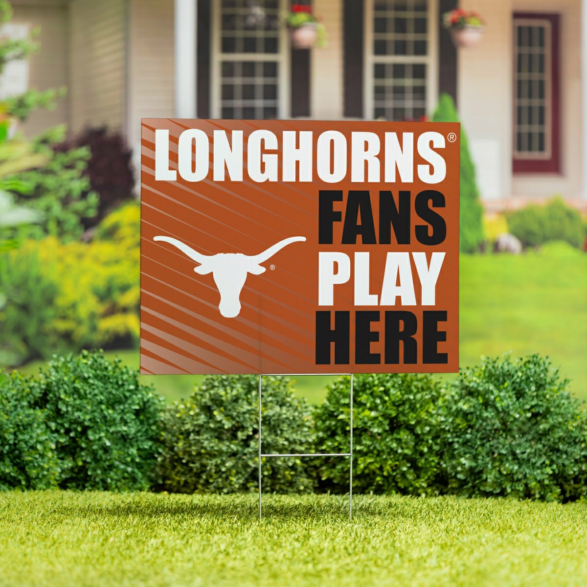 University of Texas Coroplast Yard Sign "Fans Play Here", Collegiate, Home