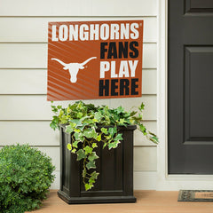 University of Texas Coroplast Yard Sign "Fans Play Here", Collegiate, Home