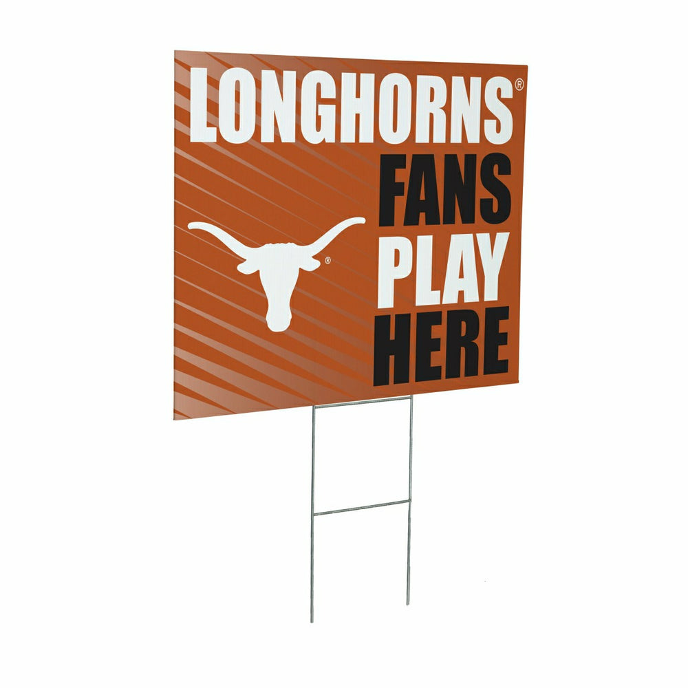 University of Texas Coroplast Yard Sign "Fans Play Here", Collegiate, Home