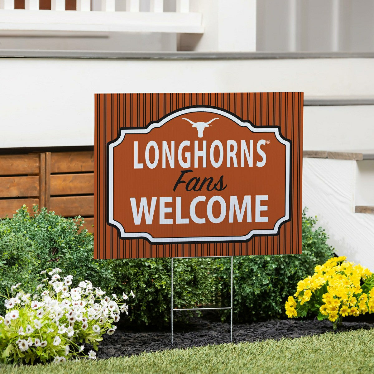 University of Texas Coroplast Yard Sign, "Fans Welcome", Collegiate, Home