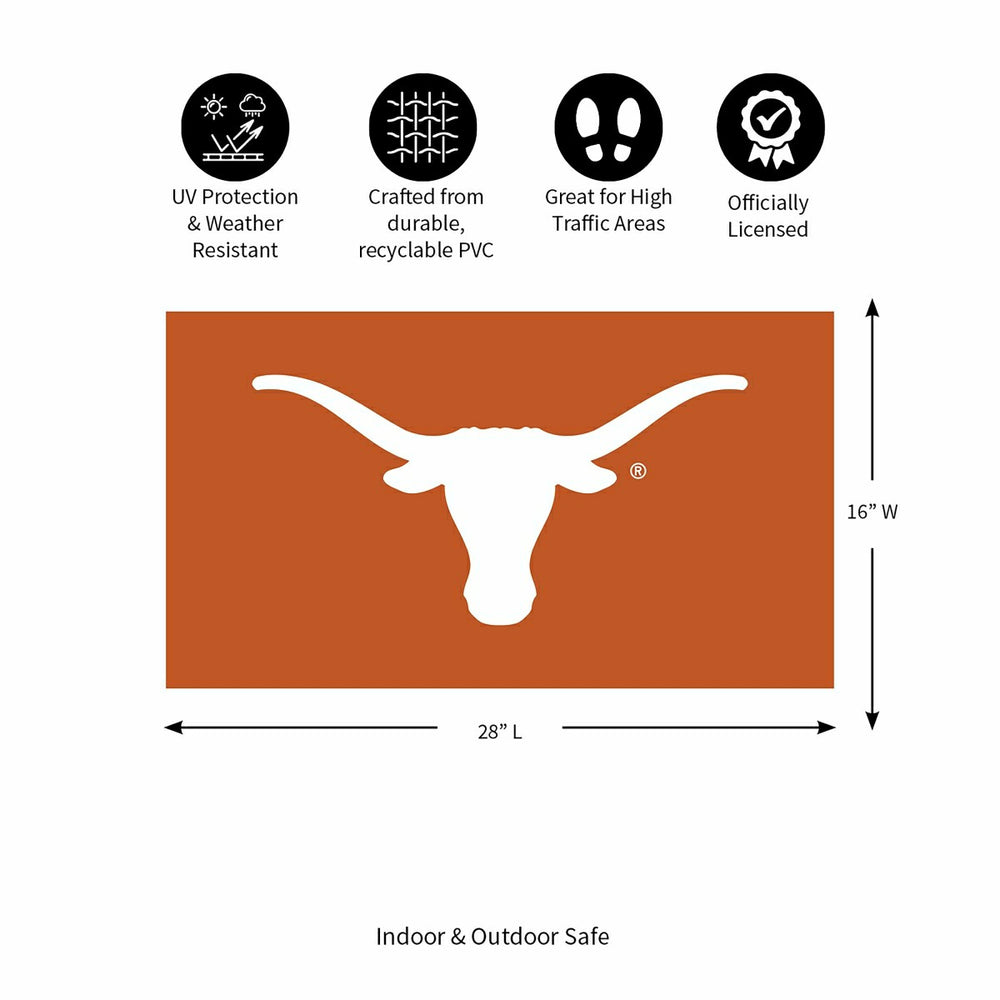 Full Color PVC Mat, 16" x 28", University of Texas, Collegiate