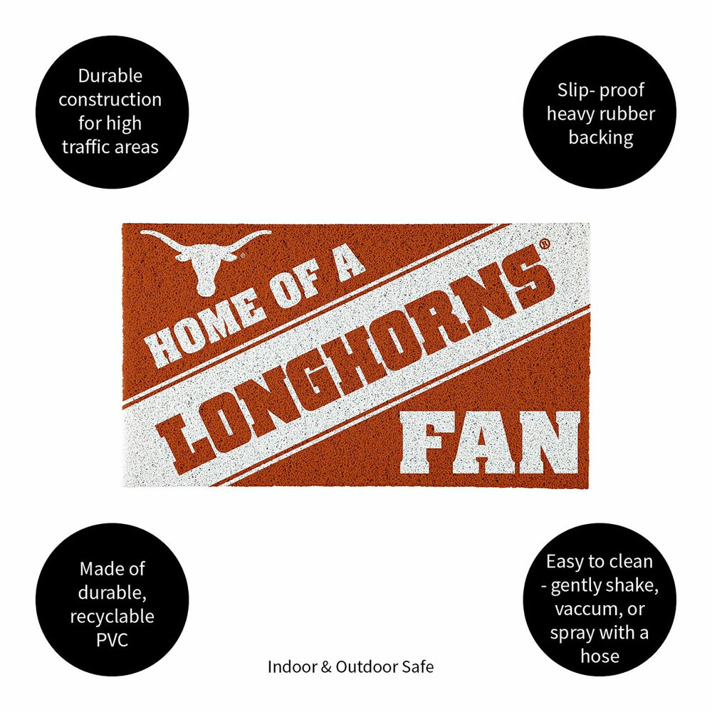 University of Texas, PVC Mat COLOR, Home of a Fan, Collegiate