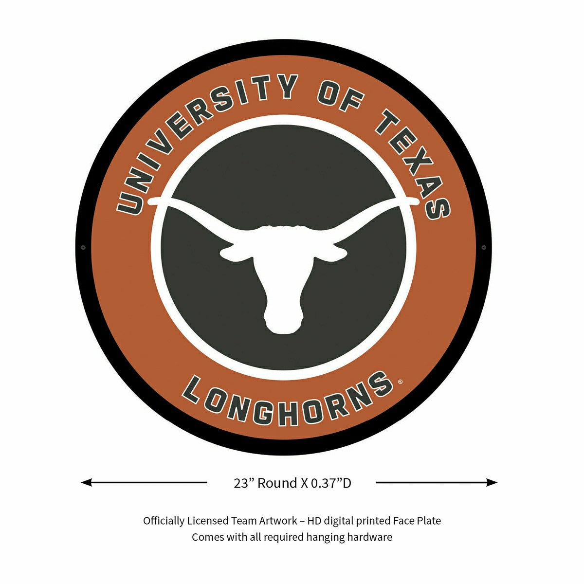 LED Wall Decor, Round, University of Texas, Collegiate, Home